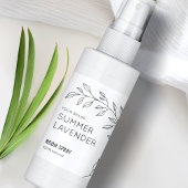 Minimalistisch Botanisch Zwart Wit Room Spray Labe Etiket