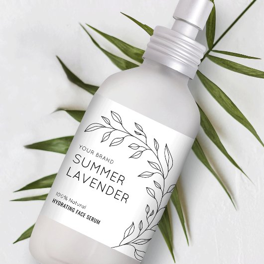 Minimalistisch Botanische Huidverzorging Dropper F Etiket