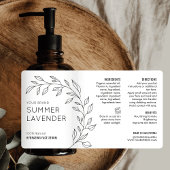 Minimalistisch Botanische Huidverzorging Dropper F Etiket