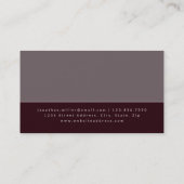 Minimalistisch Bourgogne en grijs | Beroepsbeoefen Visitekaartje (Achterkant)