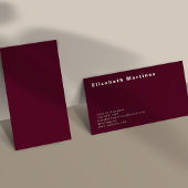 Minimalistisch Bourgondië voor en achter gepersona Visitekaartje