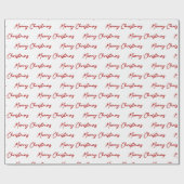 Minimalistisch Bourgondisch rood cursief script ke Cadeaupapier (Vlak)