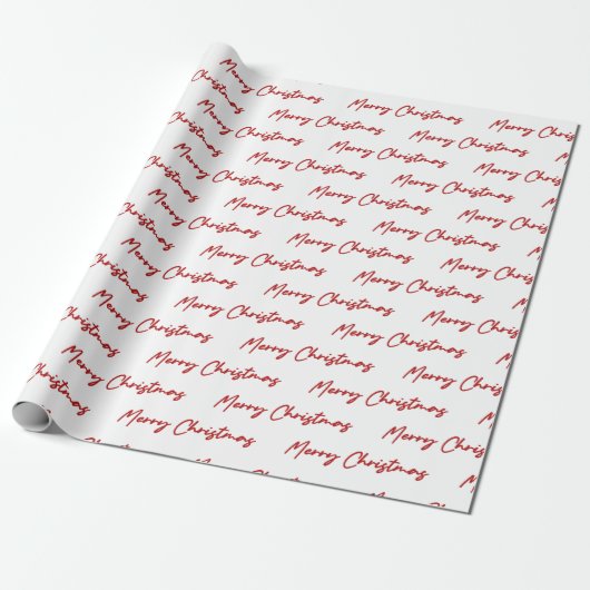 Minimalistisch Bourgondisch rood cursief script ke Cadeaupapier (Uitgerold)