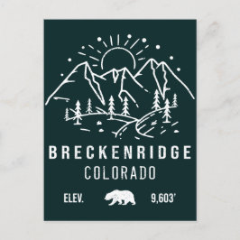 Minimalistisch Breckenridge Colorado  Souvenirs Briefkaart