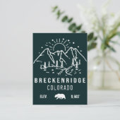 Minimalistisch Breckenridge Colorado  Souvenirs Briefkaart (Staand voorkant)