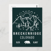 Minimalistisch Breckenridge Colorado  Souvenirs Briefkaart (Voorkant / Achterkant)