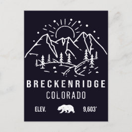 Minimalistisch Breckenridge Colorado  Souvenirs Briefkaart