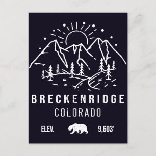 Minimalistisch Breckenridge Colorado  Souvenirs Briefkaart