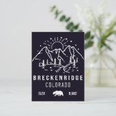 Minimalistisch Breckenridge Colorado  Souvenirs Briefkaart (Staand voorkant)
