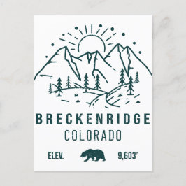 Minimalistisch Breckenridge Colorado  Souvenirs Briefkaart