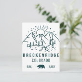 Minimalistisch Breckenridge Colorado  Souvenirs Briefkaart (Staand voorkant)