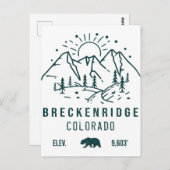 Minimalistisch Breckenridge Colorado  Souvenirs Briefkaart (Voorkant / Achterkant)