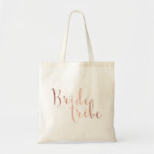 Minimalistisch Bride Tribe Roos Gold Tote Bag (Voorkant)