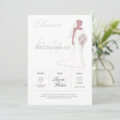 Minimalistisch Bridesmaid-voorstel Kaart (Staand voorkant)