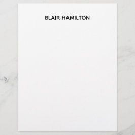 minimalistisch briefhoofd