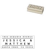 Minimalistisch briefingparen Naam Terugkeeradres Rubberstempel (Gestempeld)