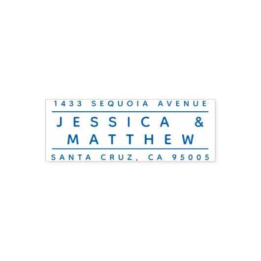 Minimalistisch briefingparen Naam Terugkeeradres Zelfinktende Stempel (Design)