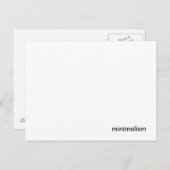Minimalistisch briefkaart (Voorkant / Achterkant)