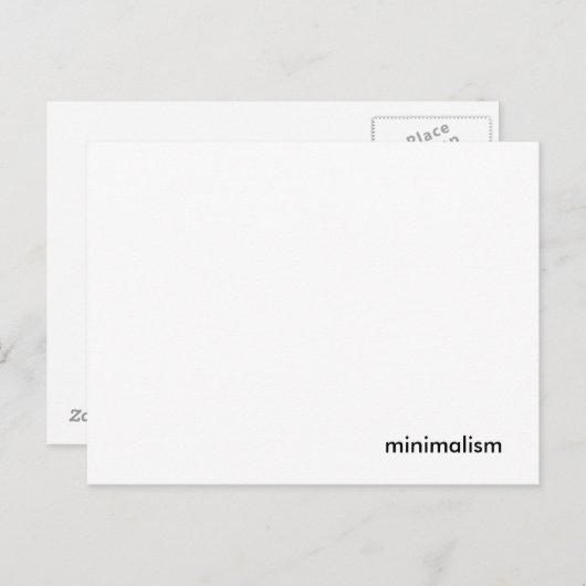 Minimalistisch briefkaart (Voorkant / Achterkant)