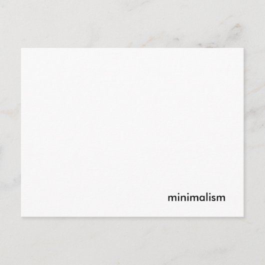 Minimalistisch briefkaart (Voorkant)
