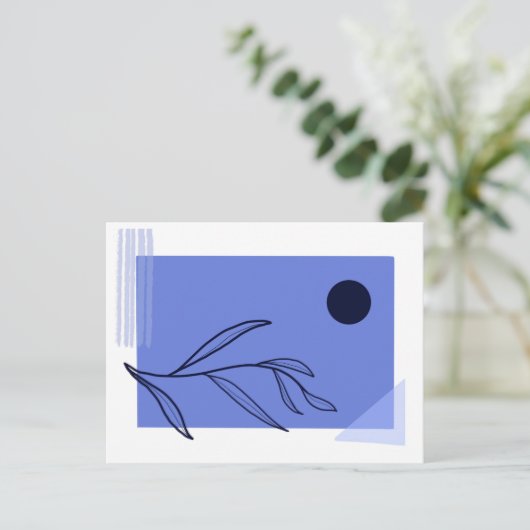 Minimalistisch briefkaart bladeren (Staand voorkant)