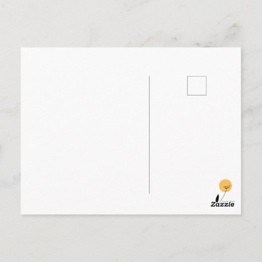 Minimalistisch briefkaart bladeren (Achterkant)