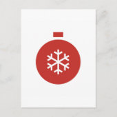 Minimalistisch Briefkaart kerstbal (Voorkant)