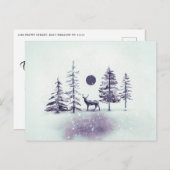 Minimalistisch Briefkaart met kerstfeestdag voor r (Voorkant / Achterkant)