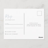 Minimalistisch Briefkaart met lichtblauwe bruiloft (Achterkant)