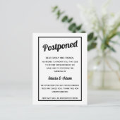 Minimalistisch Briefkaart met uitgestelde weddensc (Staand voorkant)