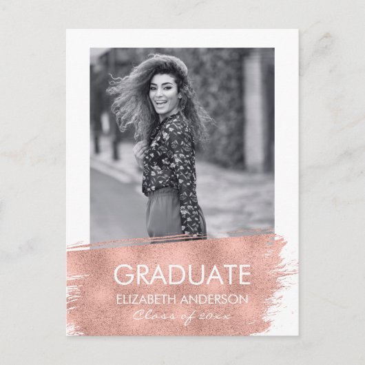 Minimalistisch Briefkaart voor bekendmaking van fo (Voorkant)