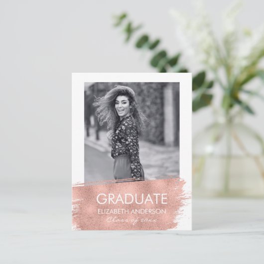 Minimalistisch Briefkaart voor bekendmaking van fo (Staand voorkant)