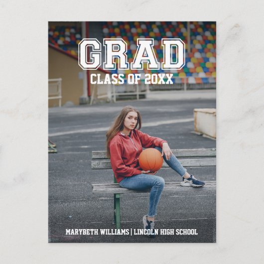 Minimalistisch Briefkaart voor bekendmaking van fo (Voorkant)