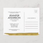 Minimalistisch Briefkaart voor bekendmaking van fo (Achterkant)