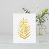 Minimalistisch Briefkaart voor goudflens White Fer (Staand Voorkant)