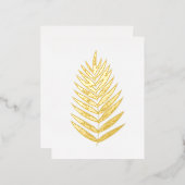 Minimalistisch Briefkaart voor goudflens White Fer (Voorkant / Achterkant)