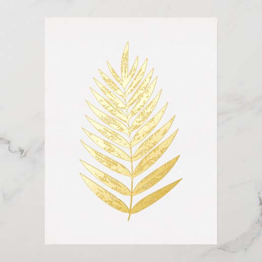 Minimalistisch Briefkaart voor goudflens White Fer (Voorkant)