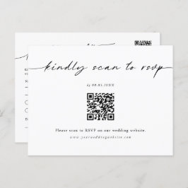 Minimalistisch Briefkaart voor RSVP-streepjescodeb