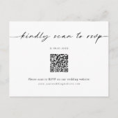 Minimalistisch Briefkaart voor RSVP-streepjescodeb (Voorkant)