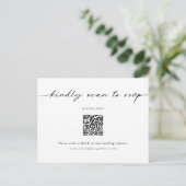 Minimalistisch Briefkaart voor RSVP-streepjescodeb (Staand voorkant)