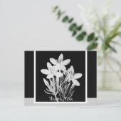 Minimalistisch Briefkaart voor zwarte en witte Flo (Staand voorkant)