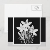 Minimalistisch Briefkaart voor zwarte en witte Flo (Voorkant / Achterkant)