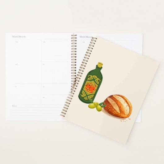Minimalistisch Brood en Olijfolie Planner (Display)