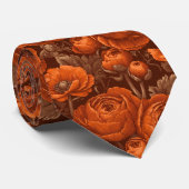 Minimalistisch Bruidsjonker Cadeau Ranunculus Stropdas (Opgerold)