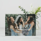 Minimalistisch bruidsmeisje bedankje kaart (Staand voorkant)