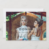 Minimalistisch bruidsmeisje bedankje kaart (Voorkant)