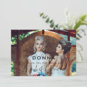 Minimalistisch bruidsmeisje bedankje kaart (Staand voorkant)