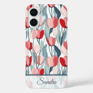 Minimalistisch bruidsmeisje cadeau tulp bloemstuk  iPhone 16 hoesje