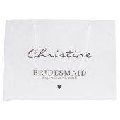 Minimalistisch bruidsmeisje groot cadeauzakje (Voorkant)