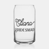 Minimalistisch bruidsmeisje of bruidsmeisje blikvorm glas (Voorkant)